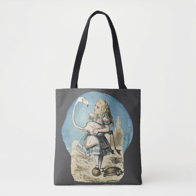 Tote Bag Alice au Flamant rose des merveilles (Devant)