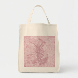 Tote Bag Alice au pays des merveilles Art rose floral fait