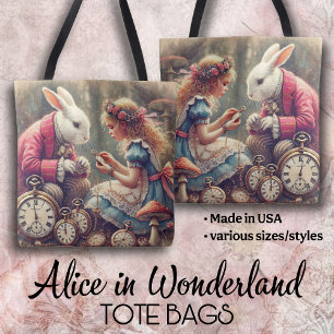 Tote Bag Alice au pays des merveilles Art Vintage Créatif
