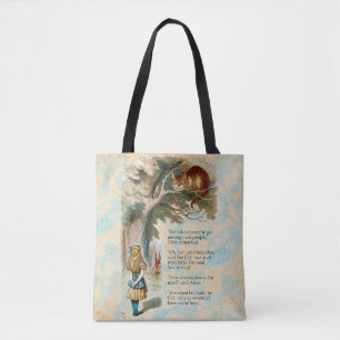 Tote Bag Alice au pays des merveilles Cheshire Cat Mad