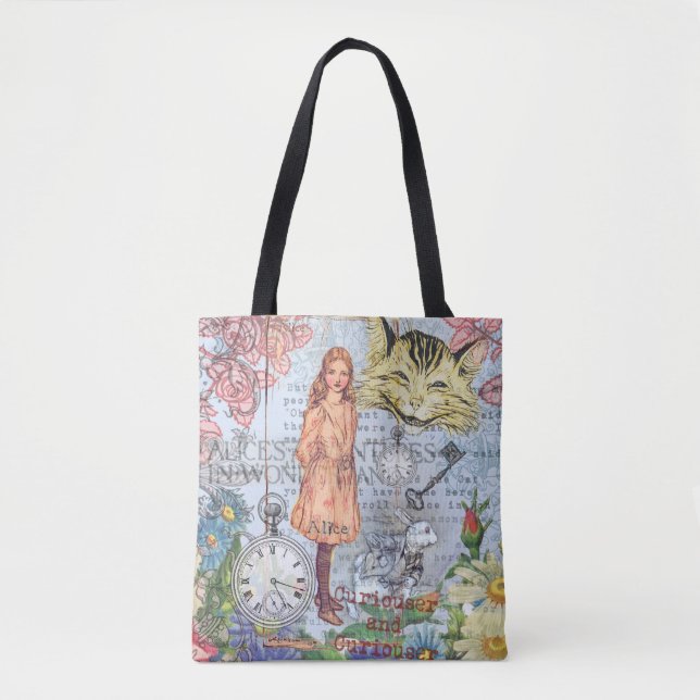 Tote Bag Alice au pays des merveilles Classique Cheshire Ra (Devant)