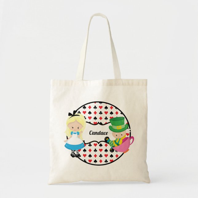 Tote Bag Alice au pays des merveilles Cute Custom Children' (Devant)