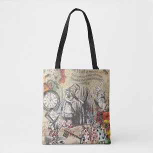 Tote Bag Alice au pays des merveilles Rideau Art classique