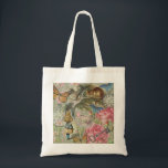 Tote Bag Alice Chat du Cheshire Jardin de l'Arbre Wonderlan<br><div class="desc">C'est l'œuvre d'art classique d'Alice issue du livre Les Aventures d'Alice au pays des merveilles, avec le célèbre Chat du Cheshire, alors qu'Alice discute avec le Chat du Cheshire assis dans son arbre. Cette image du Pays des Merveilles d'Alice est basée sur l'image originale du Chat du Cheshire de la...</div>