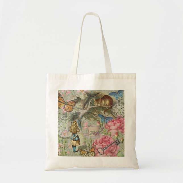 Tote Bag Alice Chat du Cheshire Jardin de l'Arbre Wonderlan (Devant)