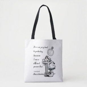 Tote Bag Alice dans des citations du pays des merveilles