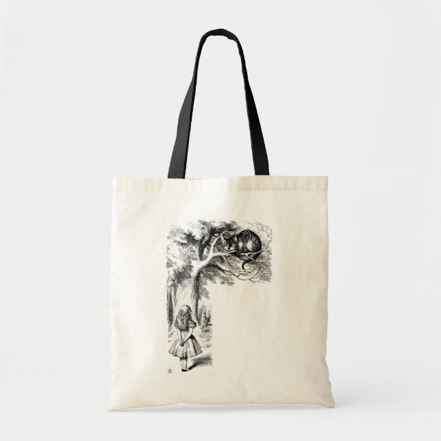 Tote Bag Alice et le chat de Cheshire (Devant)