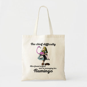 Tote Bag Alice Gestion De Flamant rose Croquet Mallet Et He