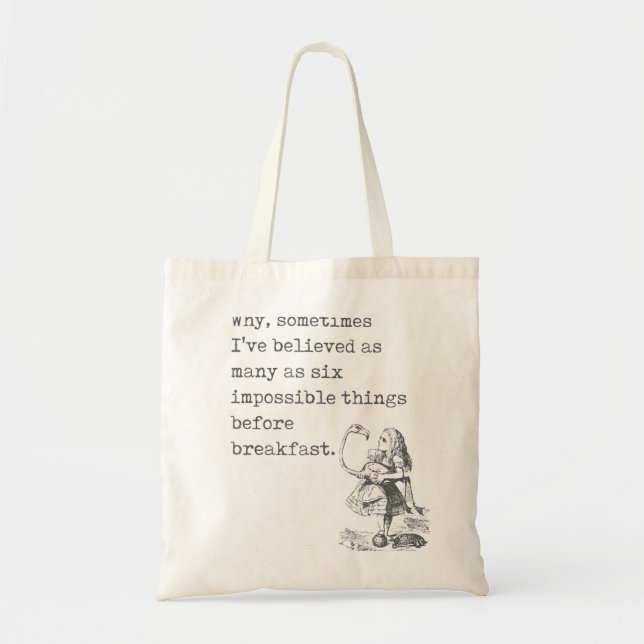 Tote Bag Alices Adventures in Wonderland Citation (Devant)