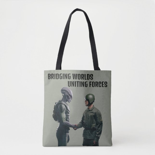 Tote Bag Alien et soldat (Devant)