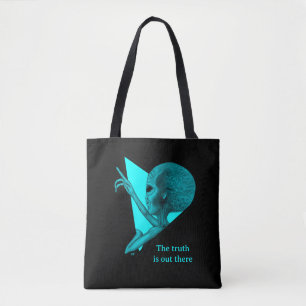 Tote Bag Alien gris, la vérité est là
