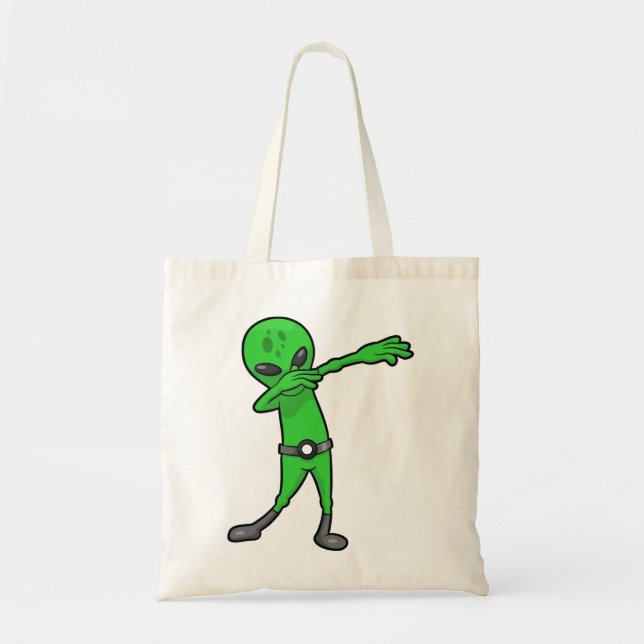 Tote Bag alien halloween dabbing (Devant)