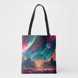 Tote Bag Alien planète paysage arrière - plan