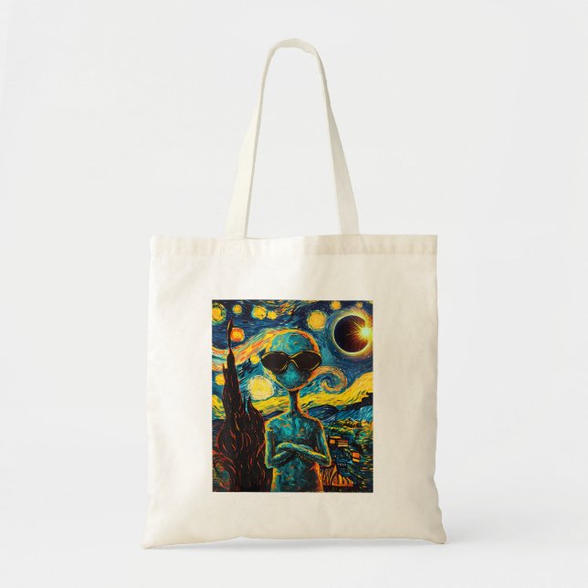 Tote Bag Alien total d'éclipse solaire (Devant)