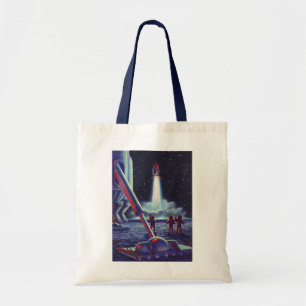 Tote Bag Aliens de la science-fiction vintage saluent la fu