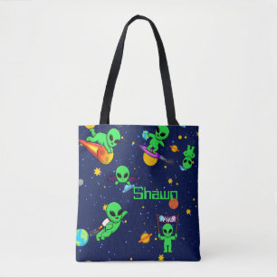 Tote Bag Aliens personnalisés dans l'espace