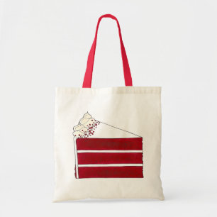 Tote Bag Alimentation Sud Rouge Velvet Couche de gâteau Bou