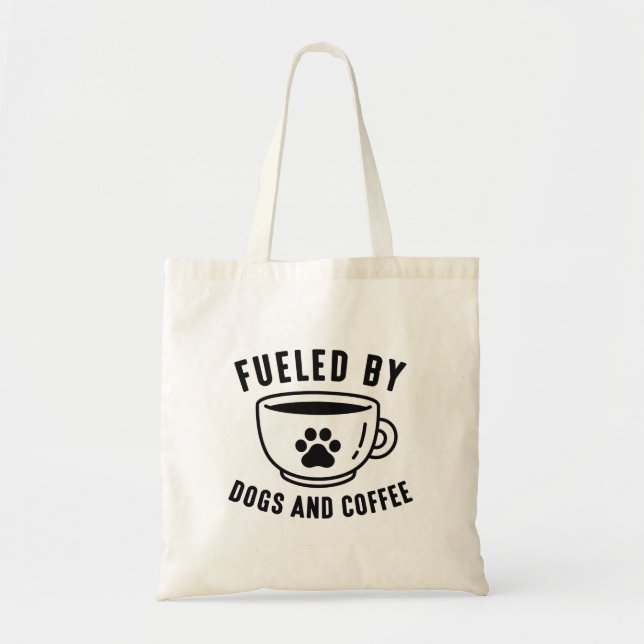 Tote Bag Alimenté Par Des Chiens Et Du Café (Devant)