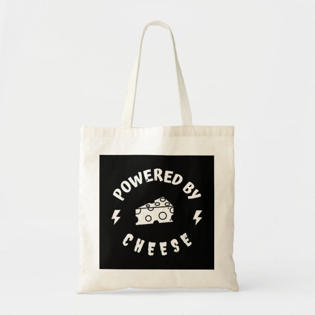 Tote Bag Alimenté par du fromage (Devant)