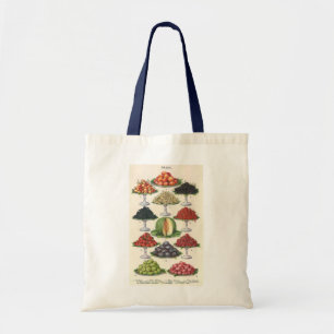 Tote Bag Aliments Anciens Fruits Assortis sur Plateaux pour