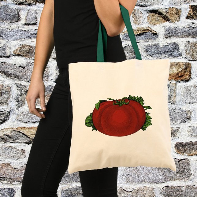 Tote Bag Aliments Anciens, Tomate Mûre, Légumes et Fruits (Créateur téléchargé)