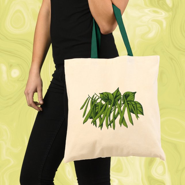 Tote Bag Aliments de collection, haricots verts biologiques (Créateur téléchargé)