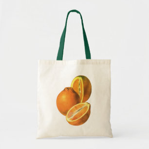 Tote Bag Aliments vintages, Fruit Bio Oranges fraîches et s