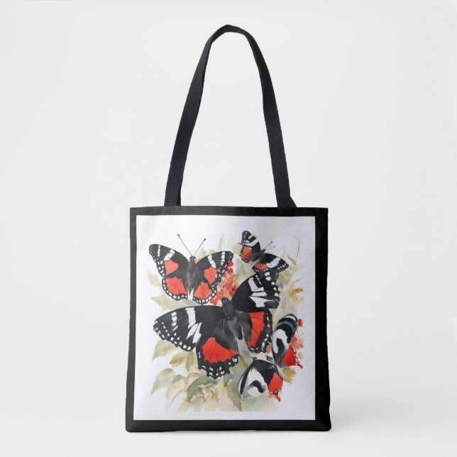 Tote Bag All Things Butterflies Callicore kolyma Black Whit (Devant)
