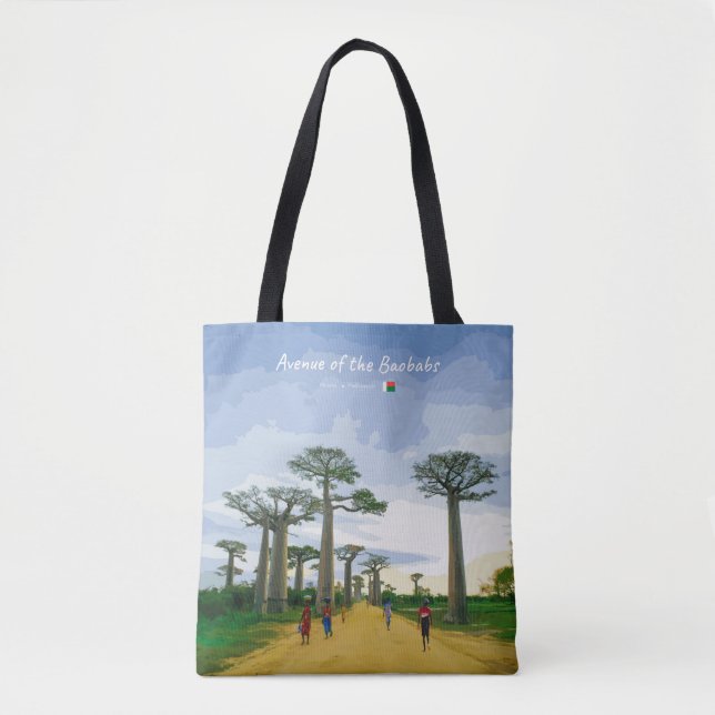 Tote Bag Allée des Baobabs, Madagascar - Paysage (Devant)