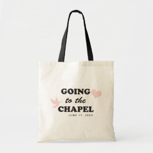 Tote Bag Aller à la chapelle Mariée sur mesure