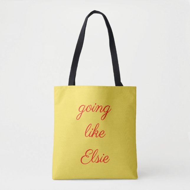 Tote Bag Aller comme le logo fourre-tout d'Elsie (Devant)