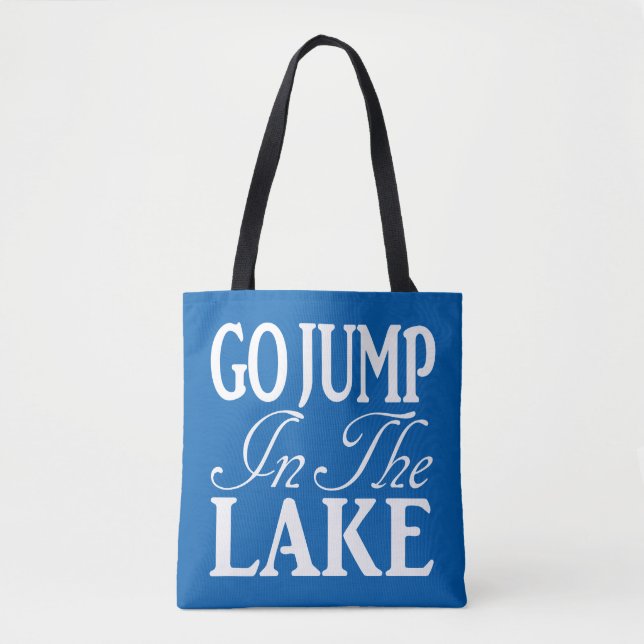 Tote Bag Aller Sauter Dans Le Lac (Devant)