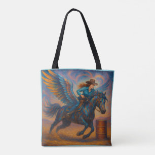 Tote Bag Allez Vite ! Course de tonneaux et cheval ailé