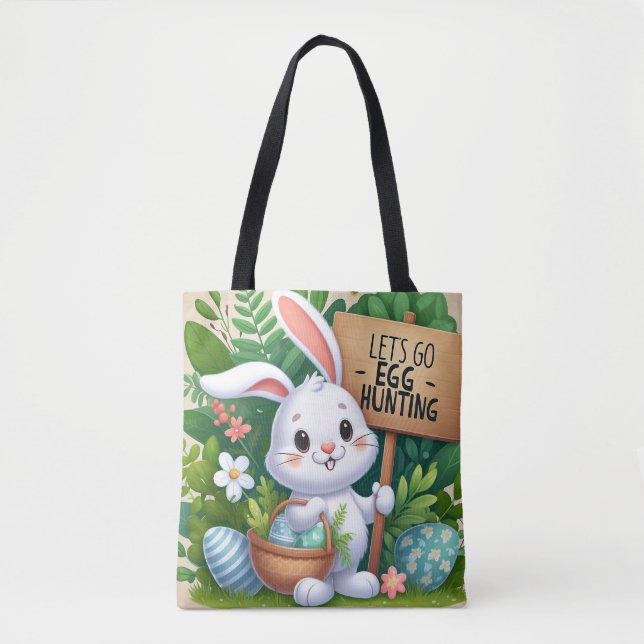 Tote Bag Allons à la chasse aux oeufs (Devant)