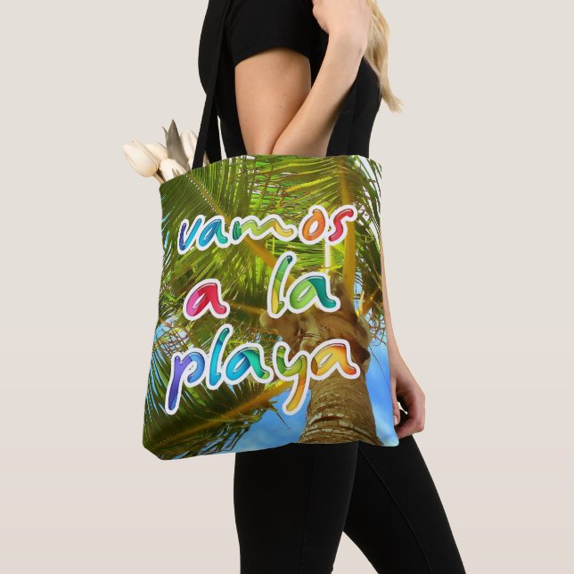 Tote Bag allons à la plage (De près)