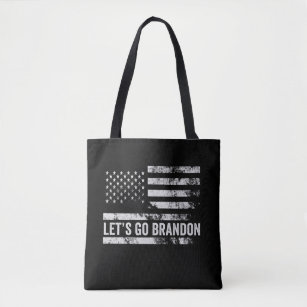 Tote Bag Allons voir Brandon Funny Patriotic American Flag