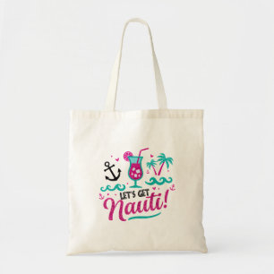 Tote Bag Allons-y Nauti ! Rose Pailleté Nautical