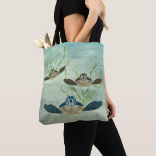Tote Bag Allover de la tortue de mer Fourre-tout