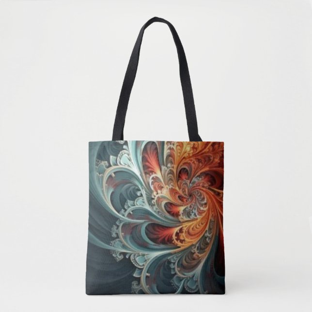 Tote Bag Allover Fractal Print Fourre-tout (Devant)