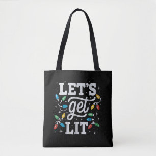 Tote Bag Allumons-Nous Casquette de Santa Boissons Lumières