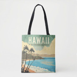 Tote Bag Aloha du Vintage voyage Hawaii