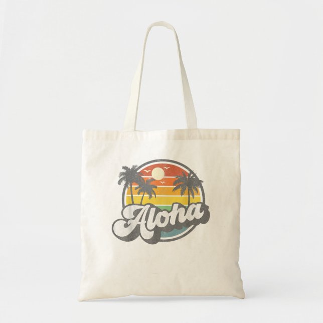 Tote Bag Aloha Hawaii Hawaii île de Hawaii Vacances Palmier (Devant)
