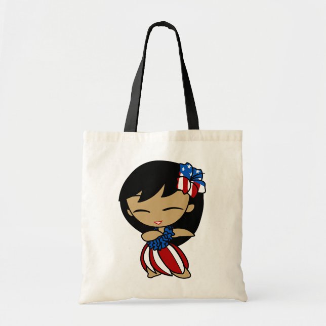 Tote Bag Aloha Honeys Patriotique Hula Girl Bags & Tots (Devant)