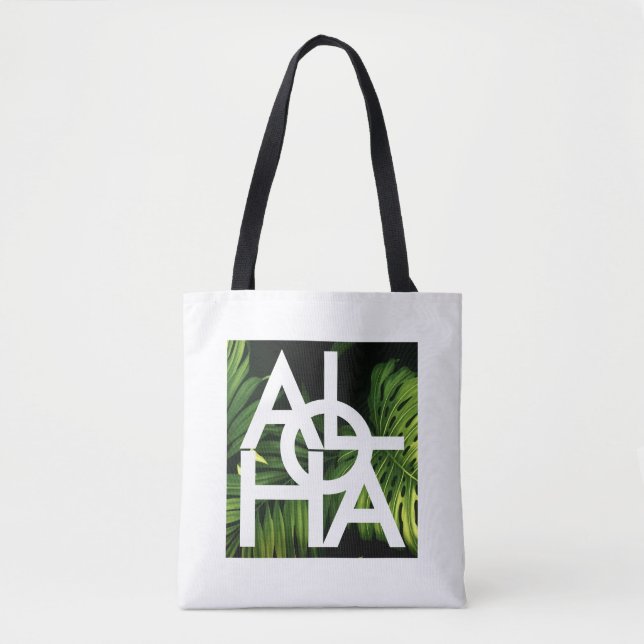 Tote Bag Aloha Moderne Palmier Hawaï Île Vibes (Devant)