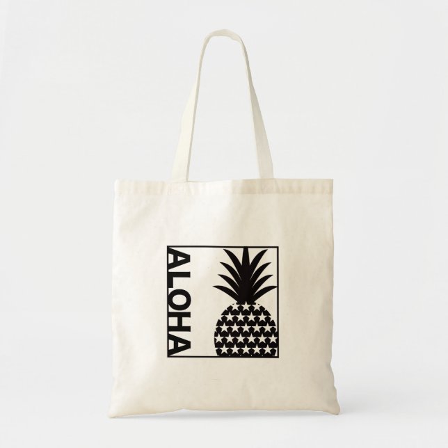 TOTE BAG ALOHA PINEAPPLE HAWAII 089 (Devant)