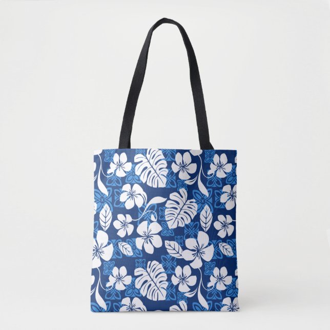 TOTE BAG ALOHA VENDREDI (BLEU) (Devant)