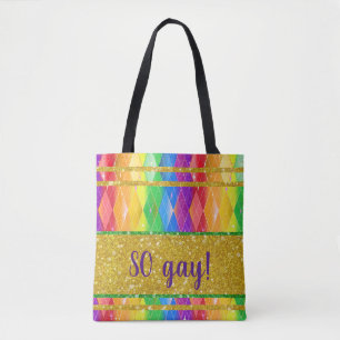 Tote Bag ALORS gay ! parties scintillant arc-en-ciel gay pr