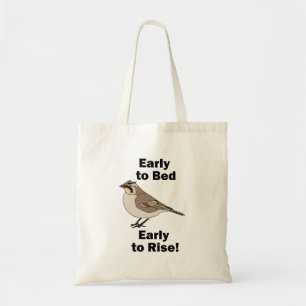 Tote Bag Alouette à sourcils noirs Citation sur le coucher