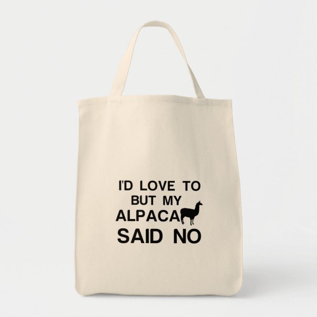 TOTE BAG ALPACA A DIT NON (Devant)