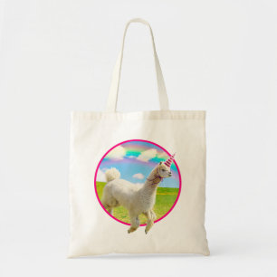 Tote Bag Alpaca Unicorne sous ciel ciel